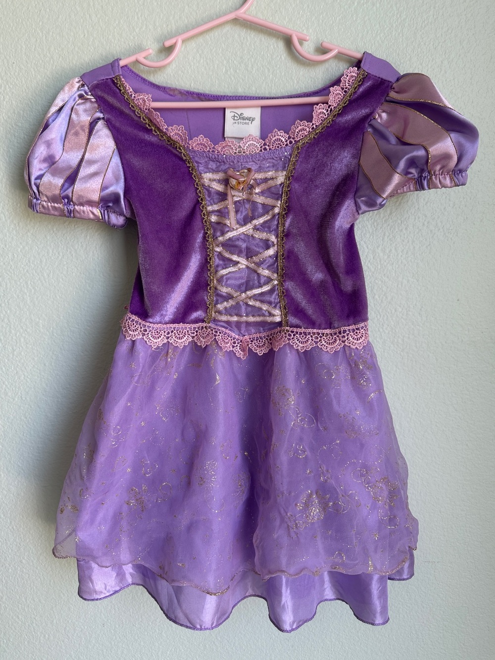 Disney Store Rapunzel Tangled Princess Dress Girls XS 4 Purple Lavender Costume